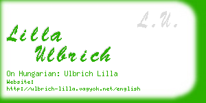 lilla ulbrich business card